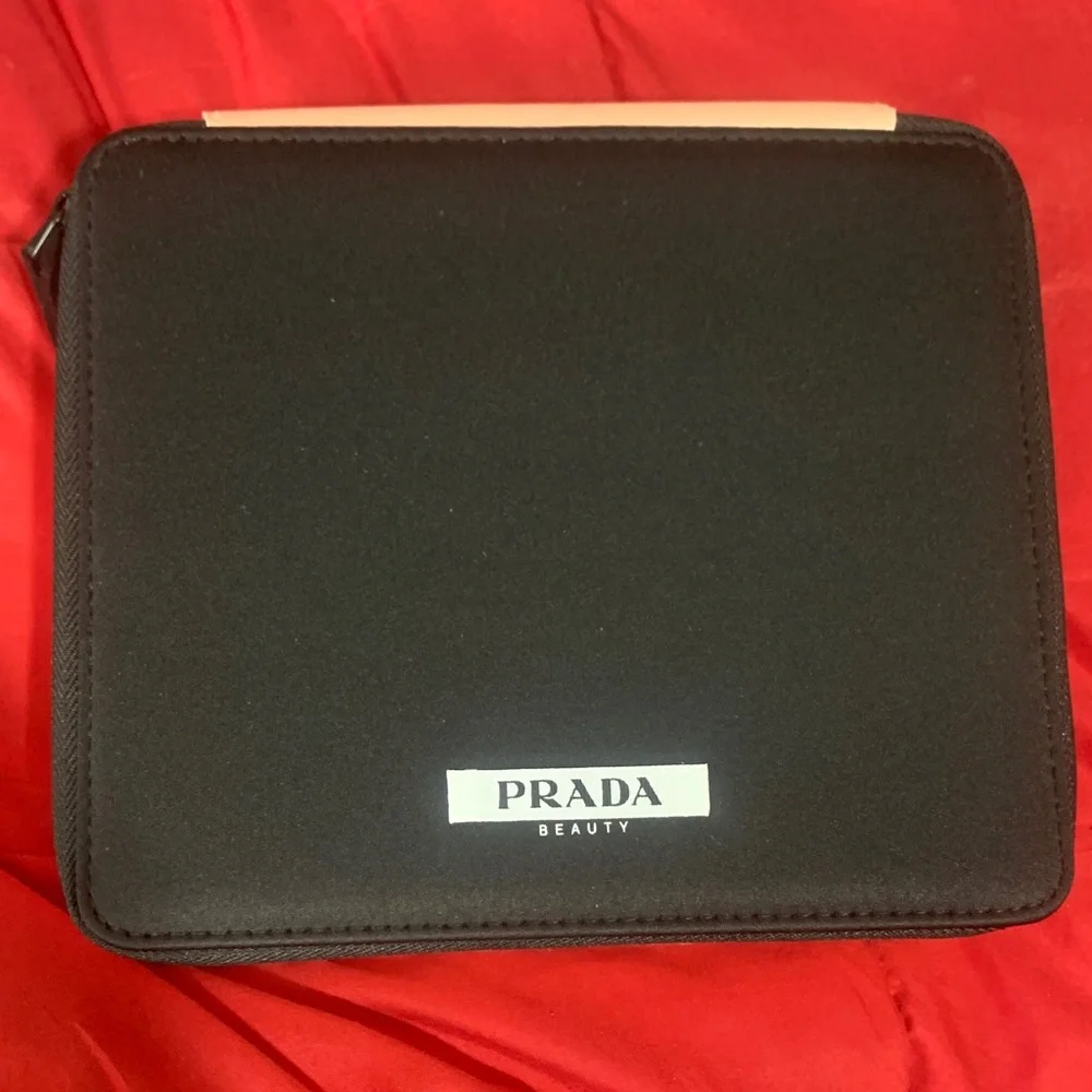 Prada Black and Pink train case Cosmetic Case